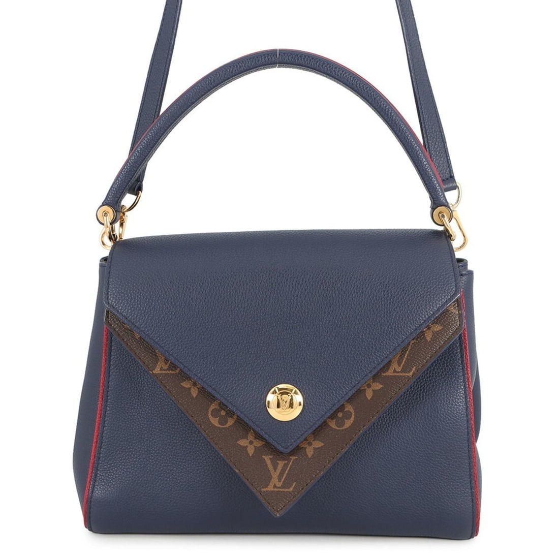 Louis Vuitton Monogram/Calf Leather Double V Handbag M54439 LOUIS VUITTON 2-Way Shoulder Bag (1 of 18)