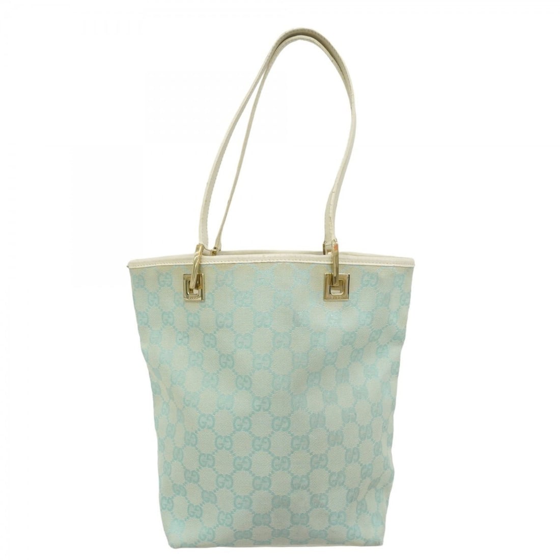 Gucci Tote Bag GG Canvas 002 1099 White Light Blue Champagne Women's: --- Catalog ---Category: SizeSize (HxWxD): 24cm x 17.5cm x 10cm / 9.44'' x 6.88'' x 3.93''Category: DesignType: Tote bagColor: Light blue, WhiteGender: WomenMaterial: Canvas Hardware Color: Champagne