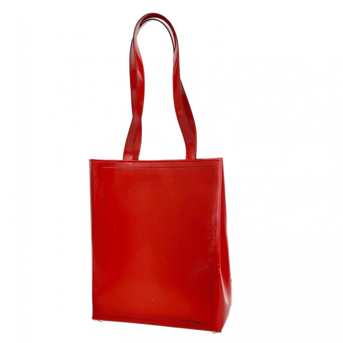 Salvatore Ferragamo red leather tote bag for women: --- Catalog ---Category: SizeSize (HxWxD): 32cm x 26cm x 10.5cm / 12.59'' x 10.23'' x 4.13''Category: DesignType: Tote bagColor: Red colorGender: WomenMaterial: Leather Hardware Color: SilverCategory: