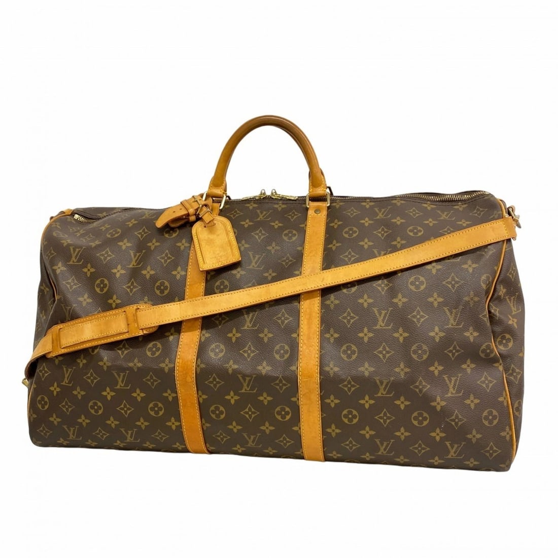 Louis Vuitton Monogram Keepall Bandouliere 60 Boston Bag M41412 Brown Men's/Women's: --- Catalog ---Category: SizeSize (HxWxD): 34cm x 60cm x 27cm / 13.38'' x 23.62'' x 10.62''Category: DesignType: Boston bagColor: BrownGender: Men,WomenCategory: GeneralMPN: M41412Brand: Louis Vuitton