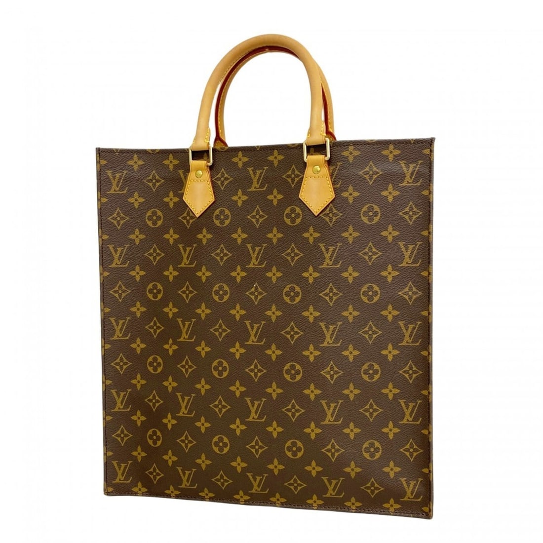 Louis Vuitton Monogram Sac Plat Tote Bag M51140 Brown Women's (1 of 20)