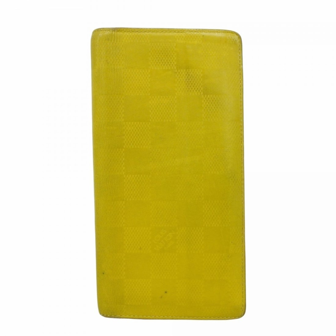 Louis Vuitton Damier Infini Long Wallet Portefeuille Brazza N63149 Jaune Men's (1 of 19)