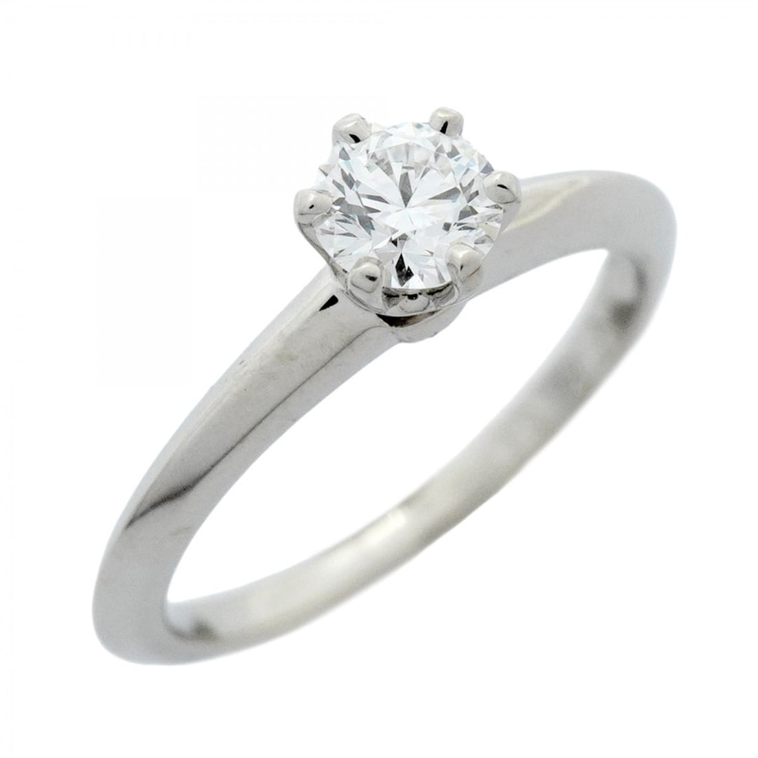 Tiffany Solitaire Ring, 1PD, Pt950 Platinum, 0.31ct Diamond, Size 6, Women's: --- Catalog ---Category: SizeJP Size: 6US Size: 3.5Category: DesignType: Band ringStone: DiamondGender: WomenMaterial: Platinum 950Category: GeneralBrand: Tiffany--- Item List ---Section: ConditionRan