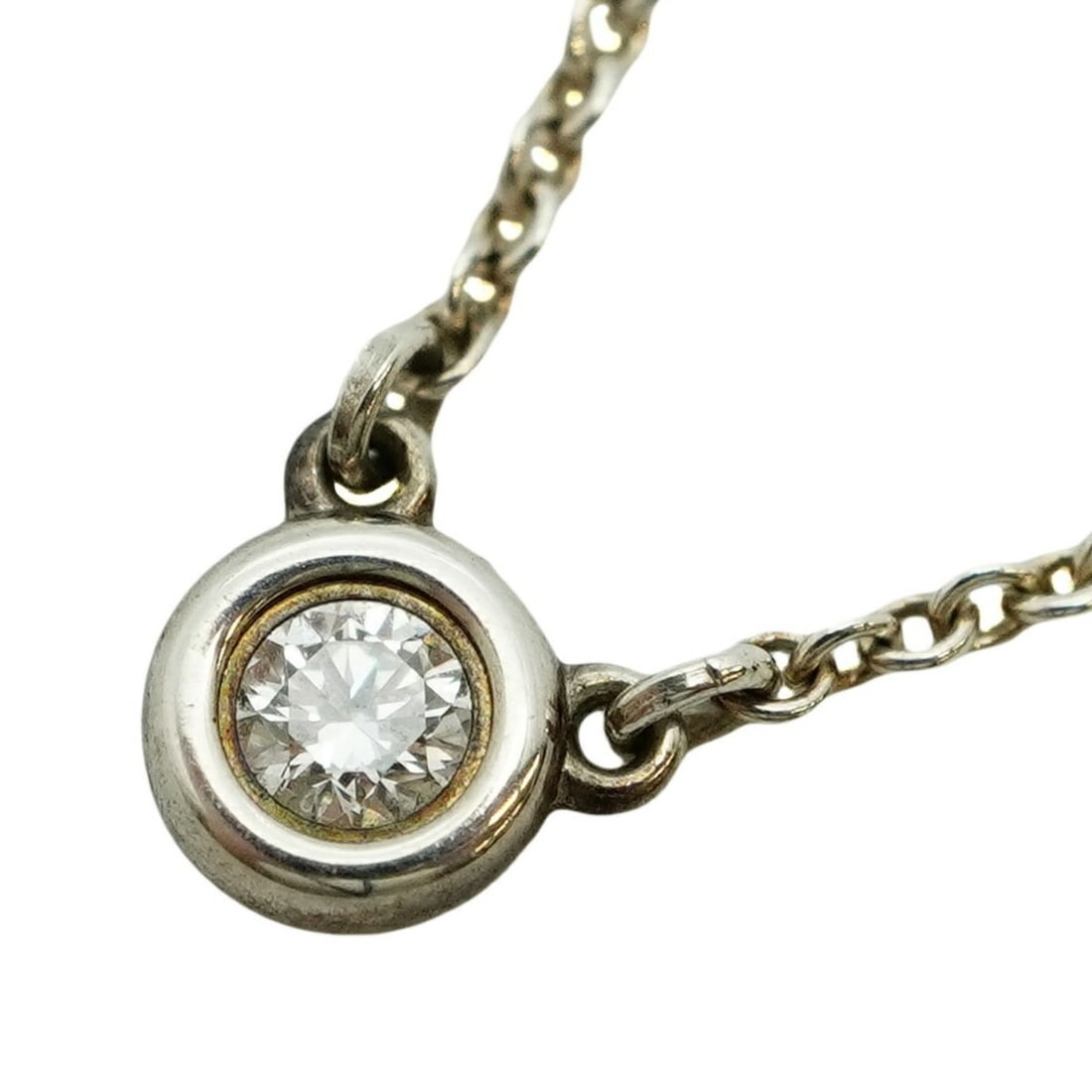 Tiffany Necklace By the Yard 1PD Silver 925 Diamond Women's (1 of 19)