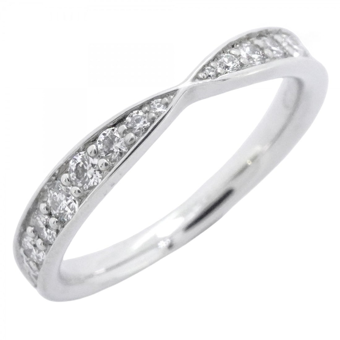 Tiffany Harmony Beaded Ring, Pt950 Platinum with Diamonds, Size 5, Women's: --- Catalog ---Category: SizeJP Size: 5US Size: 3.5Category: DesignType: Band ringStone: DiamondGender: WomenMaterial: Platinum 950Category: GeneralBrand: Tiffany--- Item List ---Section: ConditionRan
