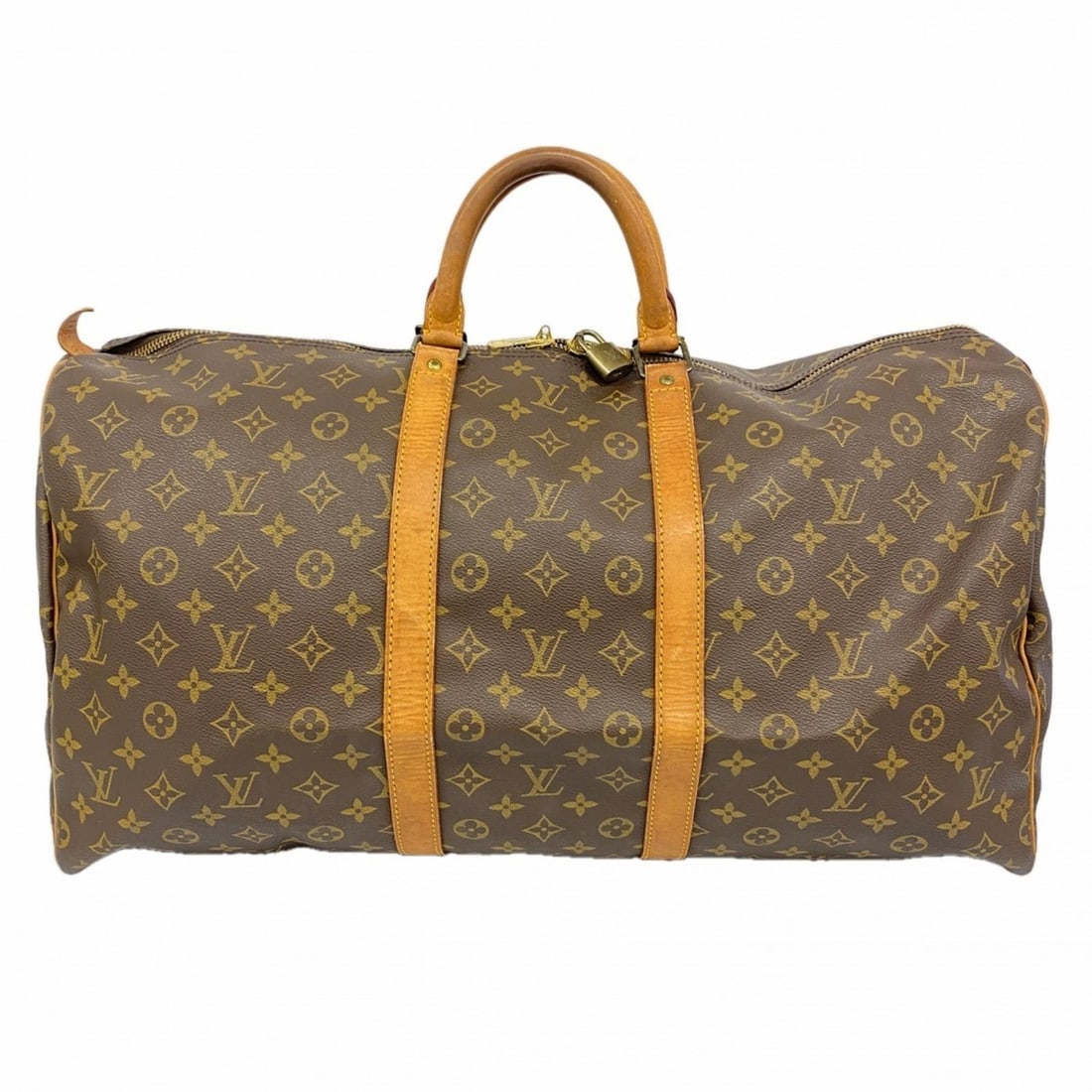 Louis Vuitton Monogram Keepall 55 Boston Bag M41424 Brown Men's and Women's: --- Catalog ---Category: SizeSize (HxWxD): 30cm x 55cm x 25cm / 11.81'' x 21.65'' x 9.84''Category: DesignType: Boston bagColor: BrownGender: Men,WomenCategory: GeneralMPN: M41424Brand: Louis Vuitton-