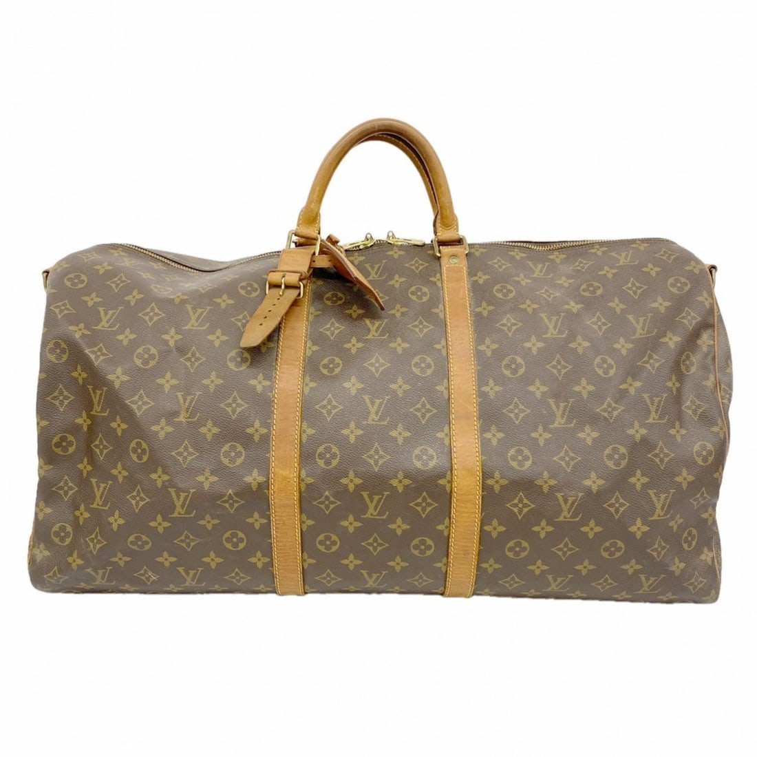 Louis Vuitton Monogram Keepall Bandouliere 60 Boston Bag M41412 Brown Men's/Women's (1 of 15)