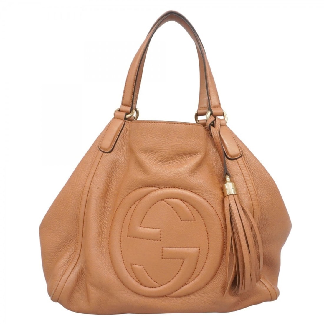 Gucci Soho Tote Bag 282309 Leather Orange Champagne Women's (1 of 20)