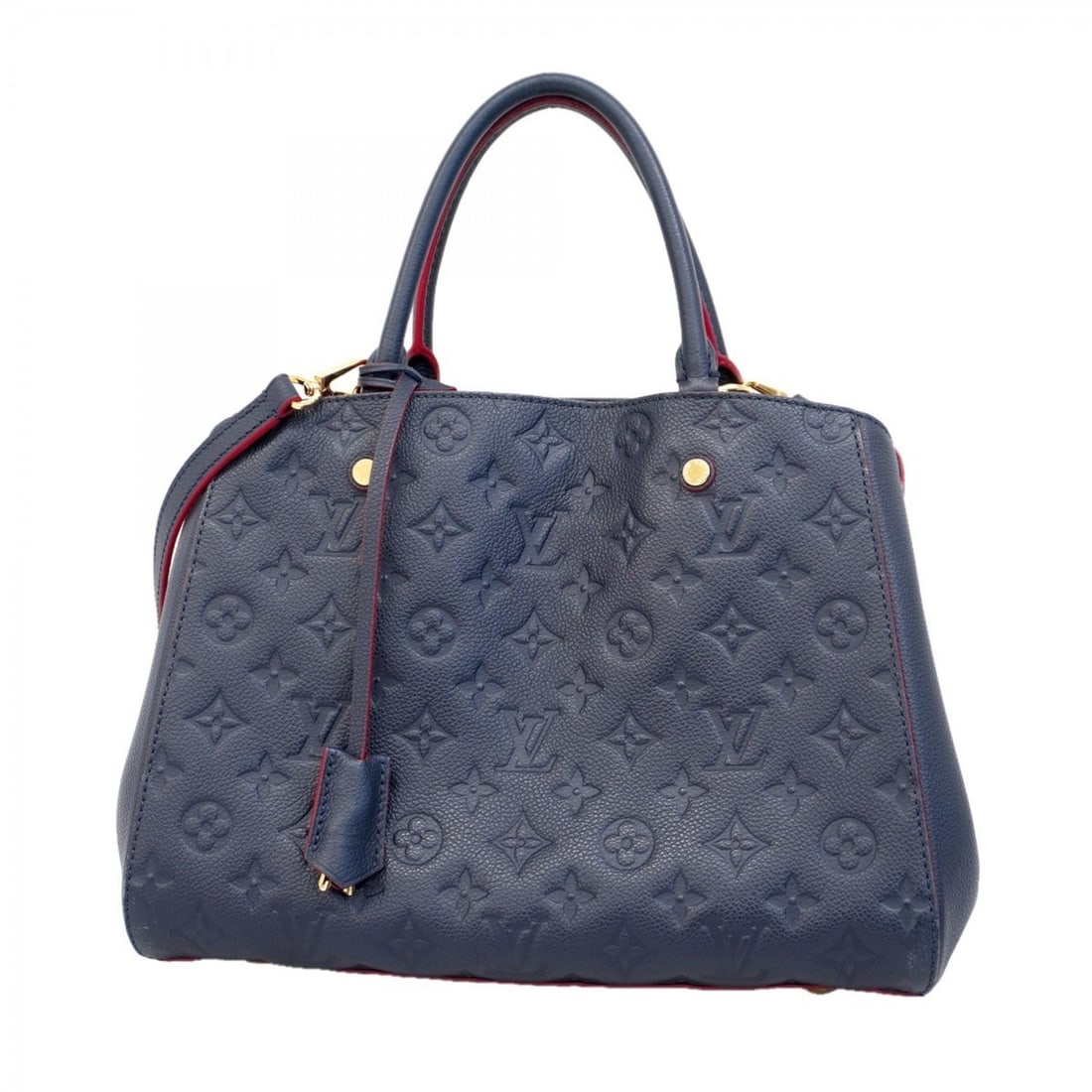 Louis Vuitton Monogram Empreinte Montaigne MM Handbag M42746 Marine Rouge 2-Way Bag for Women (1 of 11)