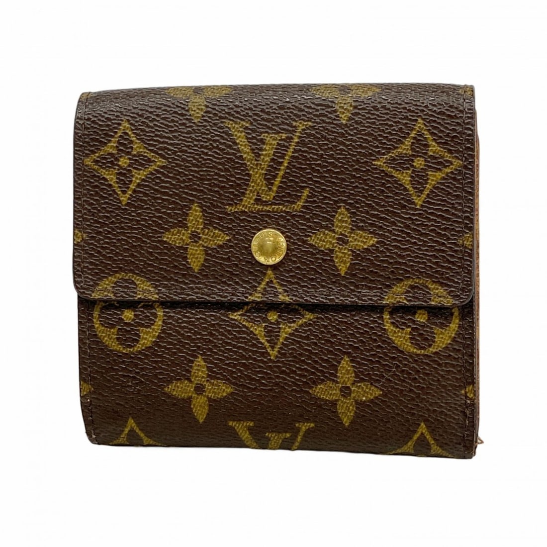 Louis Vuitton Monogram Porte-Monnaie Carte-Credit Tri-fold Wallet M61652 Brown Women's (1 of 13)
