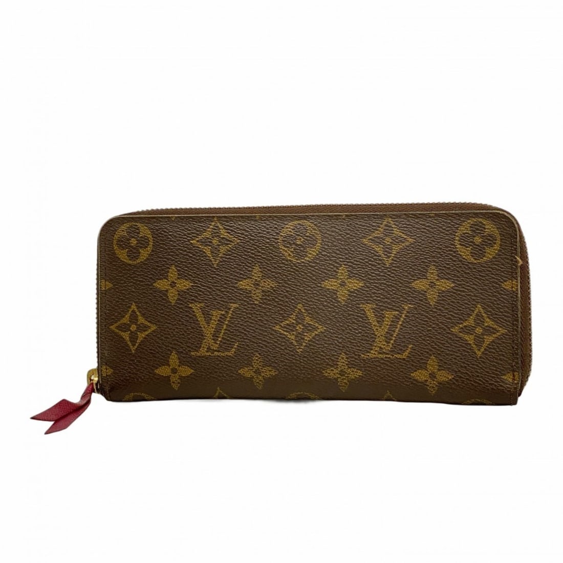 Louis Vuitton Monogram Portefeuille Clemence Long Wallet M60742 Brown Fuchsia Women's (1 of 20)