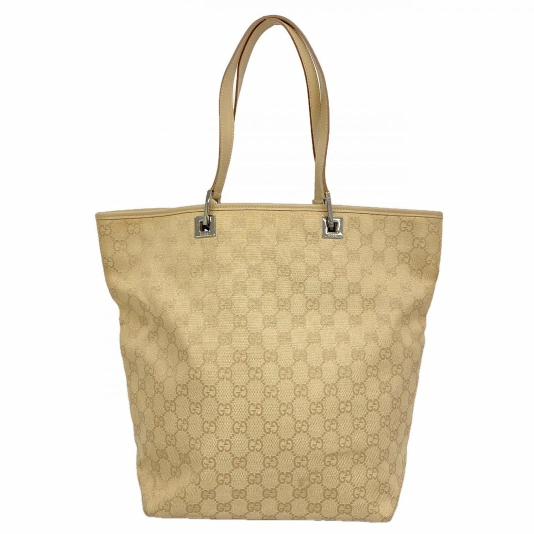 Gucci GG Canvas Tote Bag 31243 Beige Women's: --- Catalog ---Category: SizeSize (HxWxD): 31.5cm x 24cm x 12cm / 12.4'' x 9.44'' x 4.72''Category: DesignType: Tote bagColor: BeigeGender: WomenMaterial: Canvas Hardware Color: SilverCategory: Genera