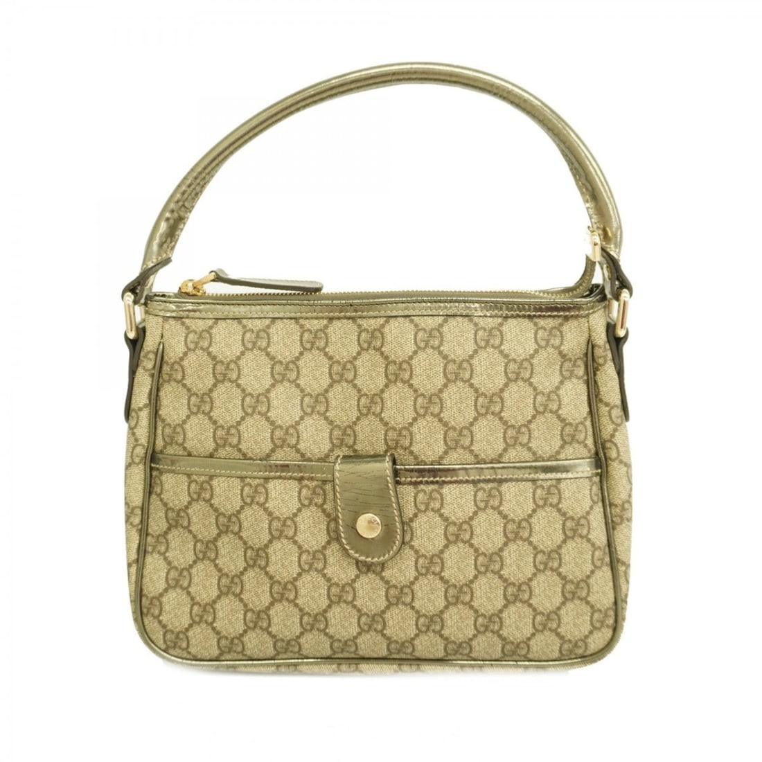 Gucci GG Supreme handbag 190258 beige brown champagne women's: --- Catalog ---Category: SizeSize (HxWxD): 19.5cm x 25cm x 9cm / 7.67'' x 9.84'' x 3.54''Category: DesignType: HandbagColor: Beige, BrownGender: WomenMaterial: PVC Hardware Color: Champagne goldCatego
