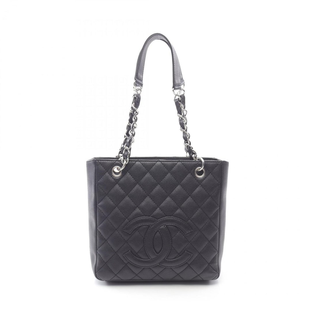 CHANEL Matelasse PST Tote Bag in Caviar (Grained Calfskin) for Women, Black: --- Catalog ---Category: SizeSize (HxWxD): 24cm x 24cm x 8cm / 9.44'' x 9.44'' x 3.14''Category: DesignType: Tote bagColor: BlackGender: WomenMaterial: Grained Calfskin Category: GeneralBrand: Chanel-