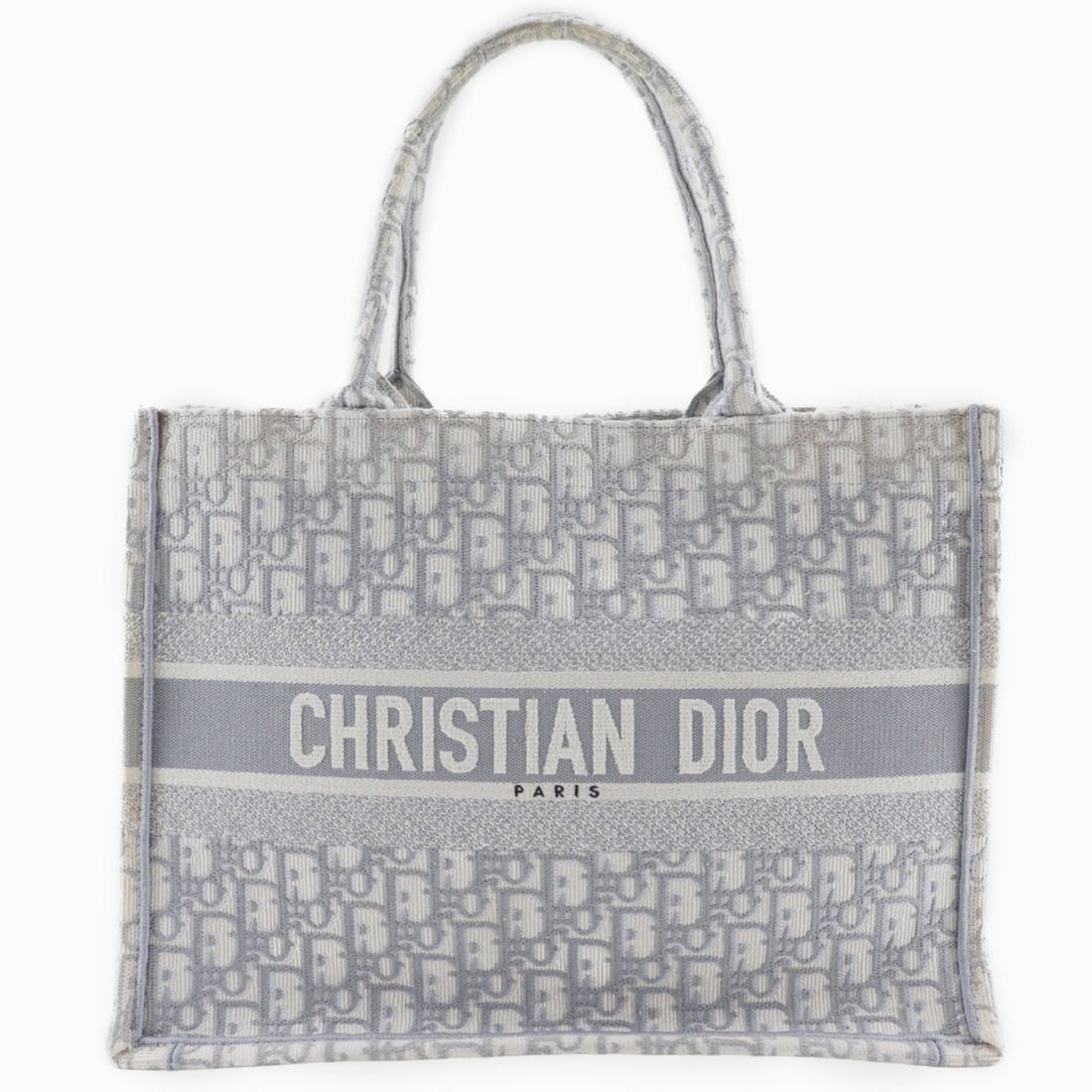 Christian Dior Book Tote Medium Bag, Oblique Embroidery, Cotton, Made in Italy, Light Gray, A4 Size,: --- Catalog ---Category: SizeSize (HxWxD): 26cm x 36cm x 16cm / 10.23'' x 14.17'' x 6.29''Category: DesignType: Tote bagColor: Light grayGender: WomenMaterial: Cotton Category: GeneralBrand: Christian