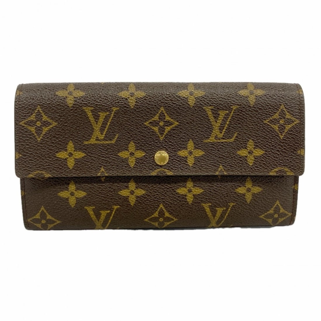 Louis Vuitton Monogram Pochette Porte Monnaie Credit Long Wallet M61726 Brown Women's (1 of 13)