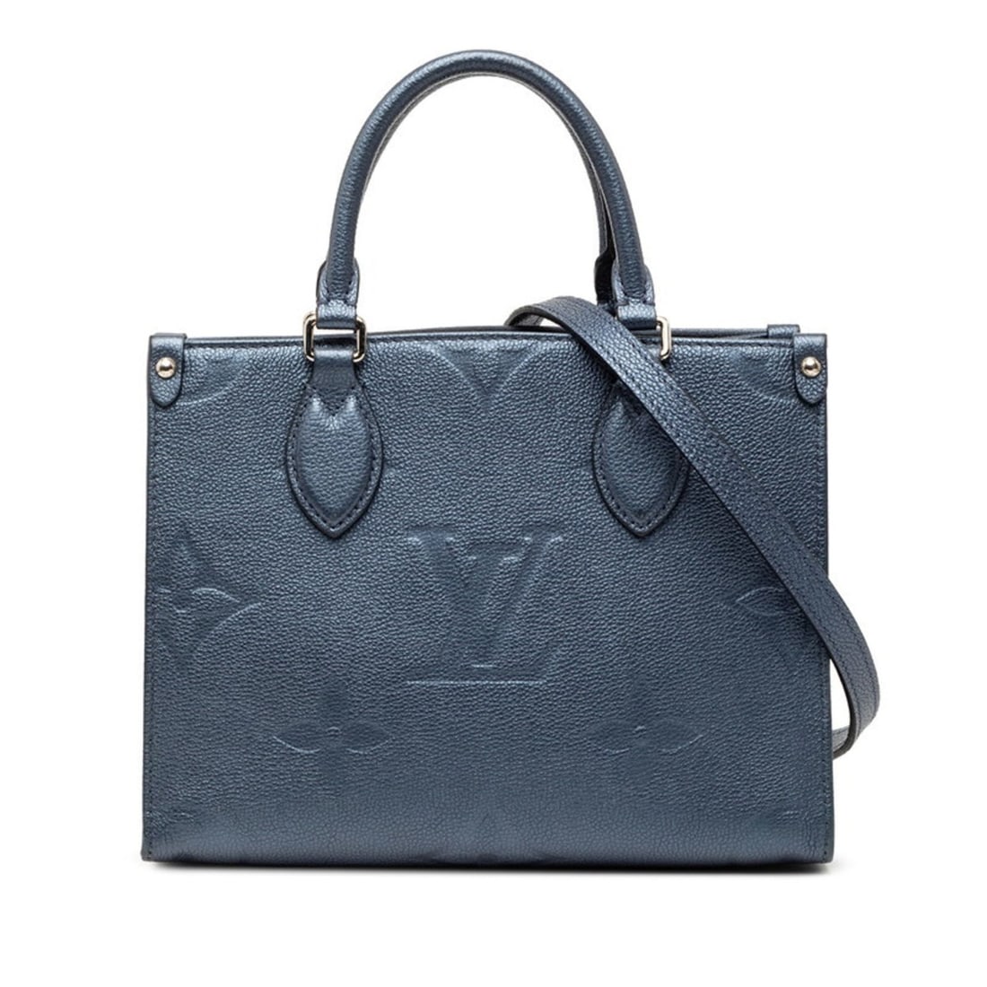 Louis Vuitton Monogram Empreinte On-the-Go PM Handbag/Shoulder Bag, 2-Way, M58956, Metallic Blue: --- Catalog ---Category: SizeSize (HxWxD): 19cm x 25cm x 10cm / 7.48'' x 9.84'' x 3.93''Category: DesignType: Handbag, Shoulder bagColor: Metallic blueGender: WomenMaterial: Leather Category: GeneralM