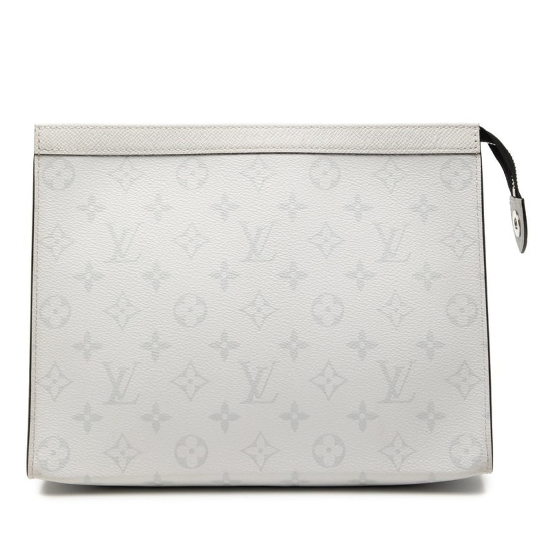 Louis Vuitton Taiga Rama Pochette Voyage MM Clutch Bag M30420 Gray and White Leather Women's LOUIS: --- Catalog ---Category: SizeSize (HxWxD): 20cm x 26.5cm x 5cm / 7.87'' x 10.43'' x 1.96''Category: DesignType: Clutch bag, PochetteColor: Gray, WhiteGender: WomenMaterial: PVC , Leather Category: Gen