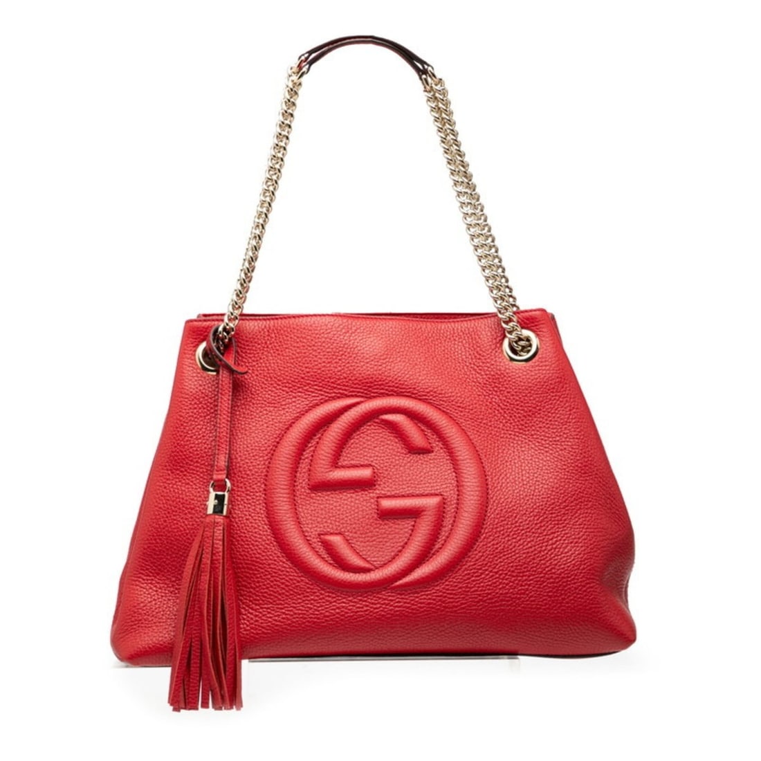 Gucci Soho Chain Shoulder Bag 536196 Red Leather Women's GUCCI (1 of 11)