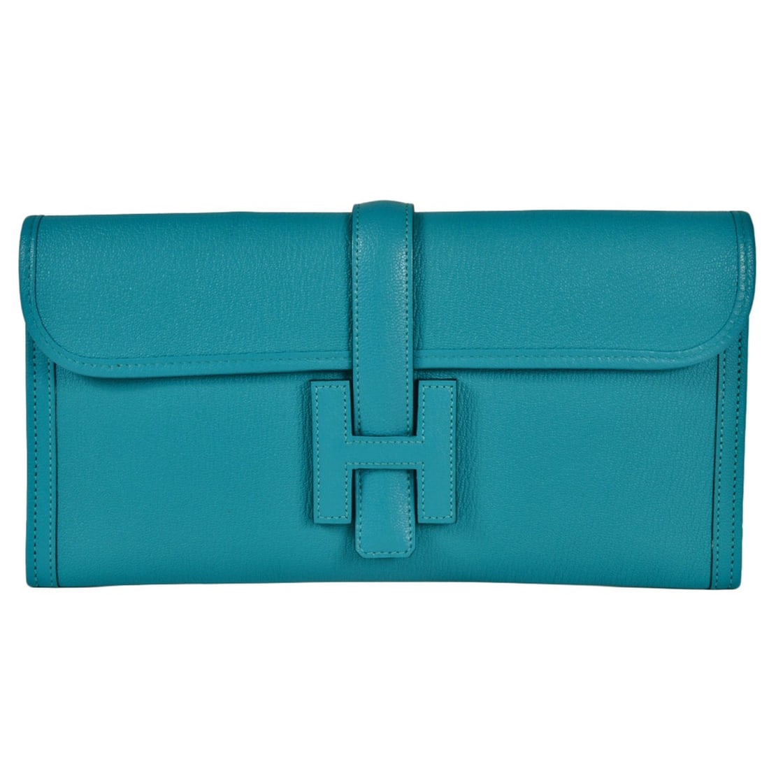 Hermes Hermès Jige Elan 29 Clutch Bag Chevre A Stamp Blue (1 of 11)