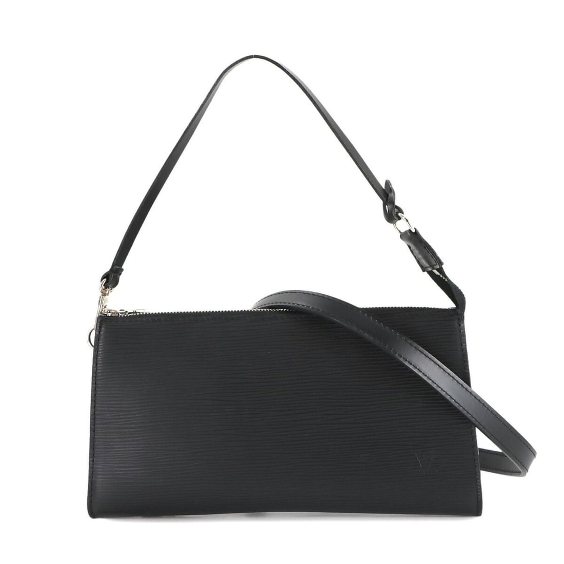 Louis Vuitton Epi Leather Pochette Accessoires 2-Way Hand/Shoulder Bag in Noir, M52982, Silver (1 of 11)