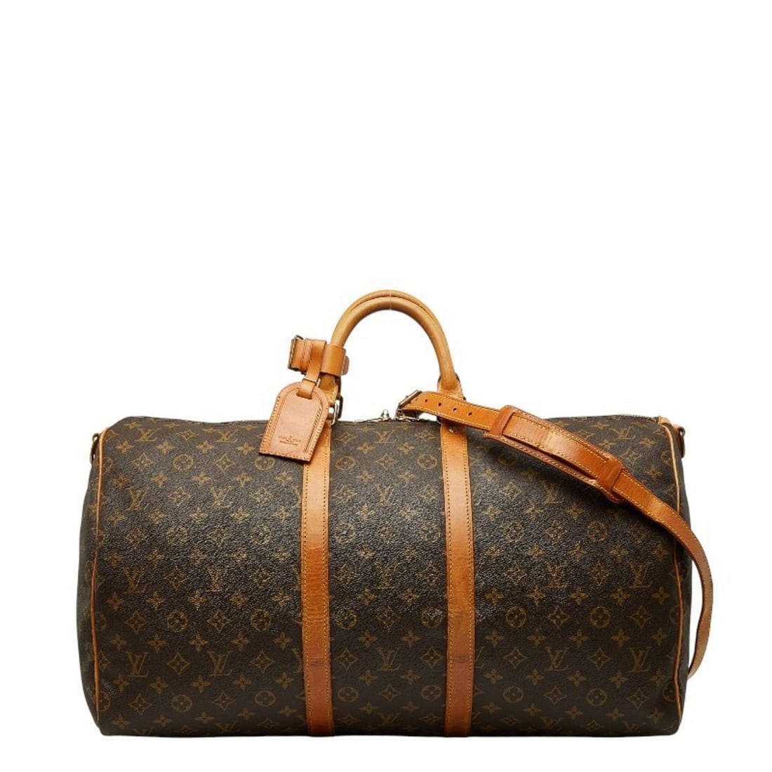 Louis Vuitton Monogram Keepall Bandouliere 55 Boston/Shoulder Bag, 2-Way, M41414, Brown Leather, (1 of 15)