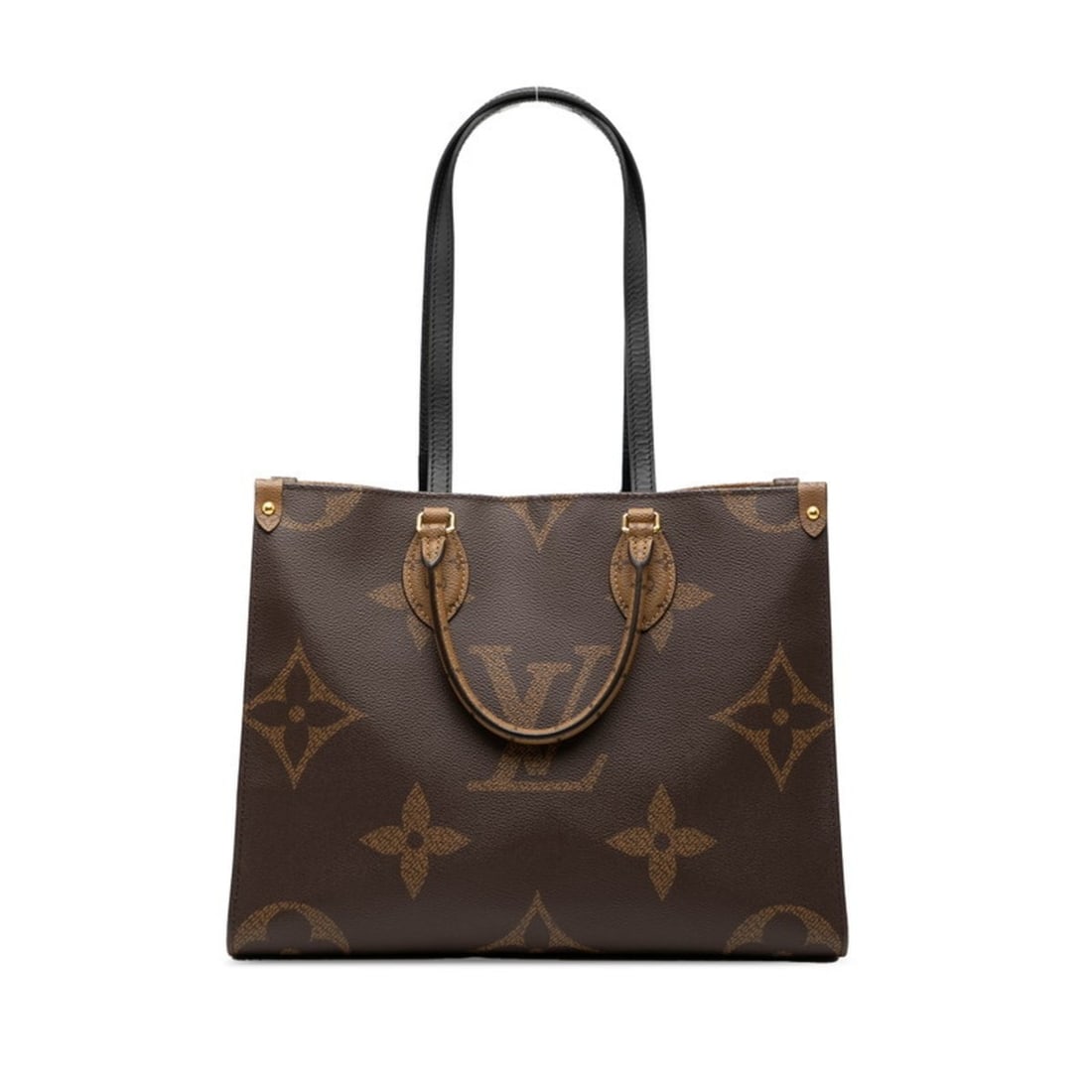 Louis Vuitton Monogram Giant Reverse On-the-Go MM Handbag/Shoulder Bag M45321 Brown Leather Women's: --- Catalog ---Category: SizeSize (HxWxD): 26cm x 34.5cm x 14cm / 10.23'' x 13.58'' x 5.51''Category: DesignType: Handbag, Shoulder bagColor: BrownGender: WomenMaterial: PVC , Leather Category: Genera