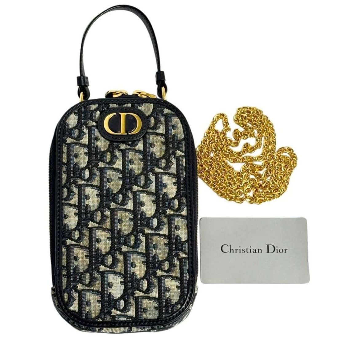 Christian Dior Dior 30 Montaigne Phone Holder Smartphone Shoulder Bag: --- Catalog ---Category: SizeSize (HxWxD): 18cm x 11cm / 7.08'' x 4.33''Category: DesignType: HandbagGender: WomenMaterial: Leather , Canvas , Metal Category: GeneralBrand: Christian DiorCountry of Or