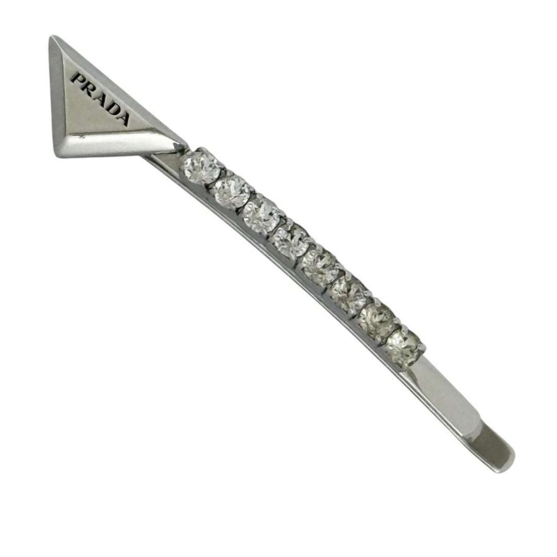 Prada Women's Hairpin Hair Clip Barrette with Beads, Silver, 1 Piece Only (1 of 9)