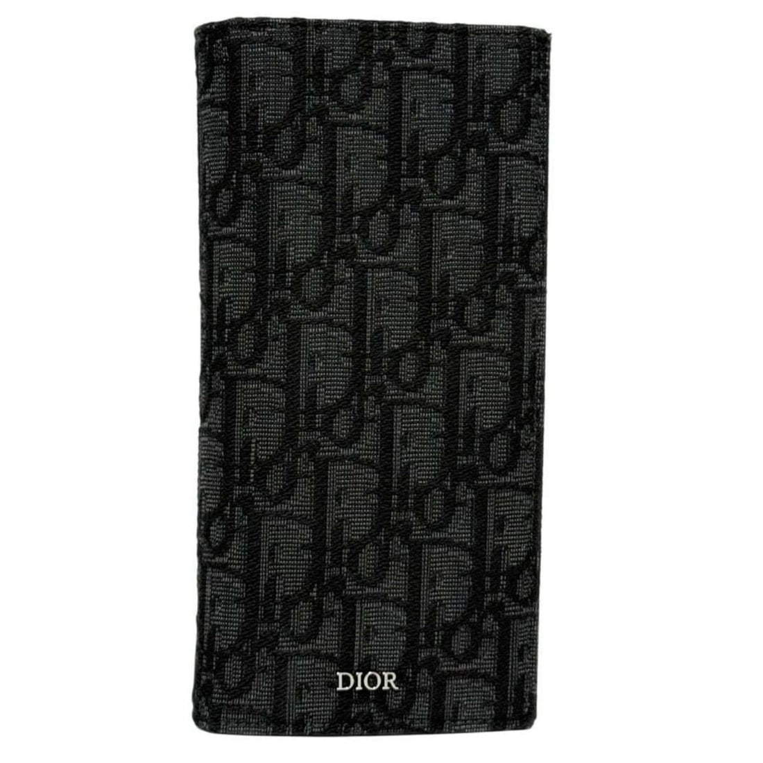 Christian Dior Dior Men's Oblique Bifold Long Wallet in Black Leather: --- Catalog ---Category: SizeSize (HxWxD): 18cm x 9.5cm x 2.5cm / 7.08'' x 3.74'' x 0.98''Category: DesignType: Long wallet (bi-fold)Color: BlackGender: Men,WomenMaterial: Leather , Fabric Category: G