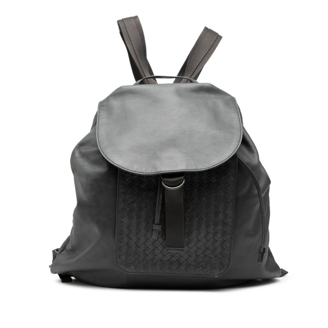 Bottega Veneta Intrecciato Backpack, Gray Leather, Women's (1 of 10)