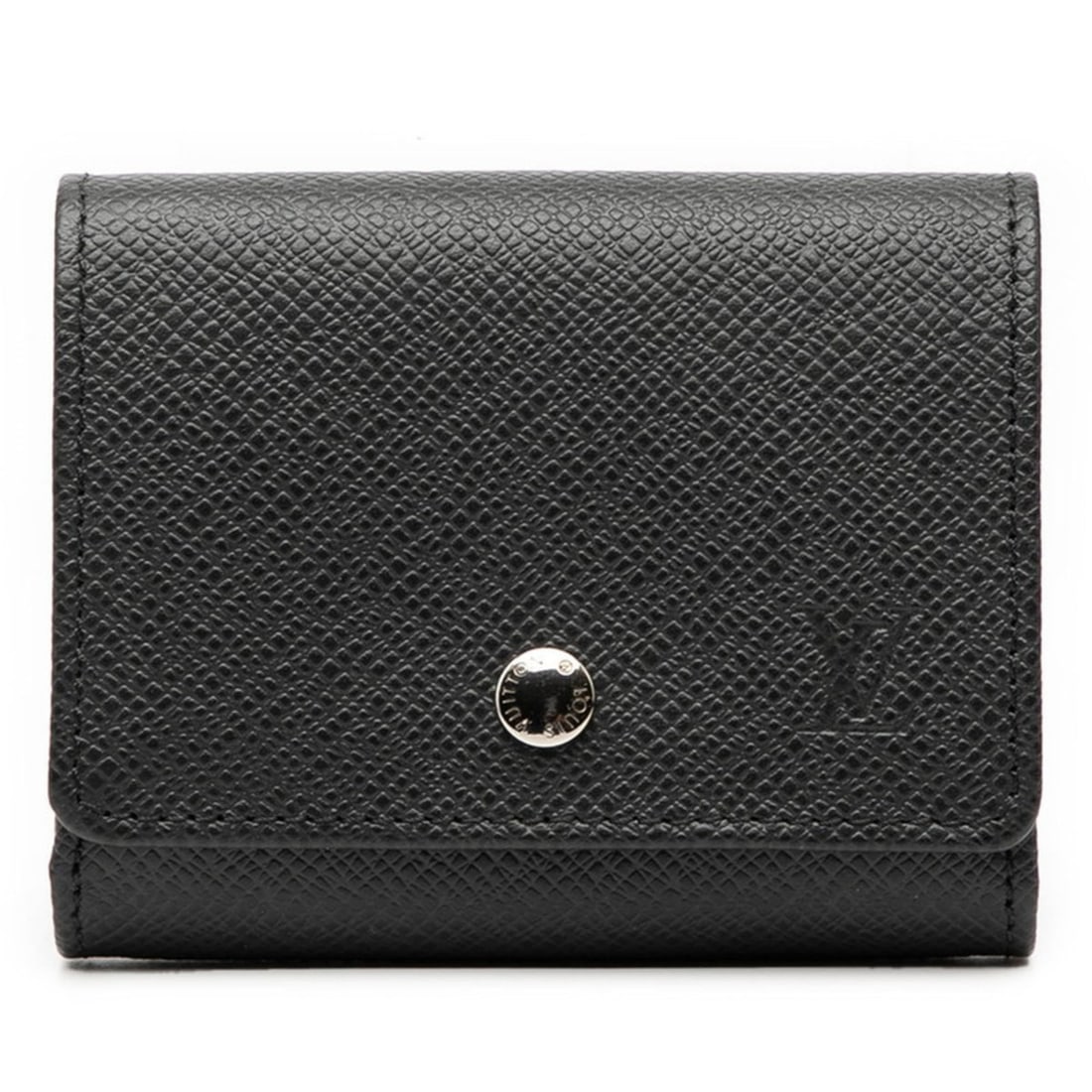 Louis Vuitton Taiga Porte Monnaie Sergey Compact Wallet M32562 Ardoise Black Leather Women's LOUIS (1 of 12)