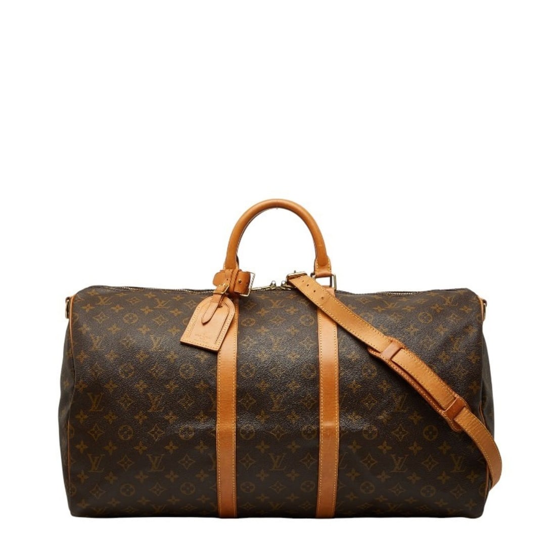 Louis Vuitton Monogram Keepall Bandouliere 55 Boston/Shoulder Bag, 2-Way, M41414, Brown Leather, (1 of 18)