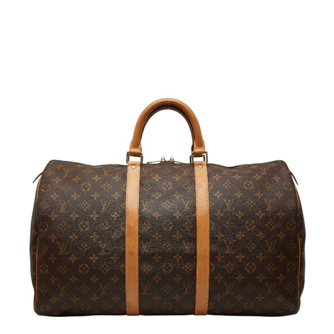 Louis Vuitton Monogram Keepall 50 Boston Bag M41426 Brown Leather Women's LOUIS VUITTON (1 of 16)