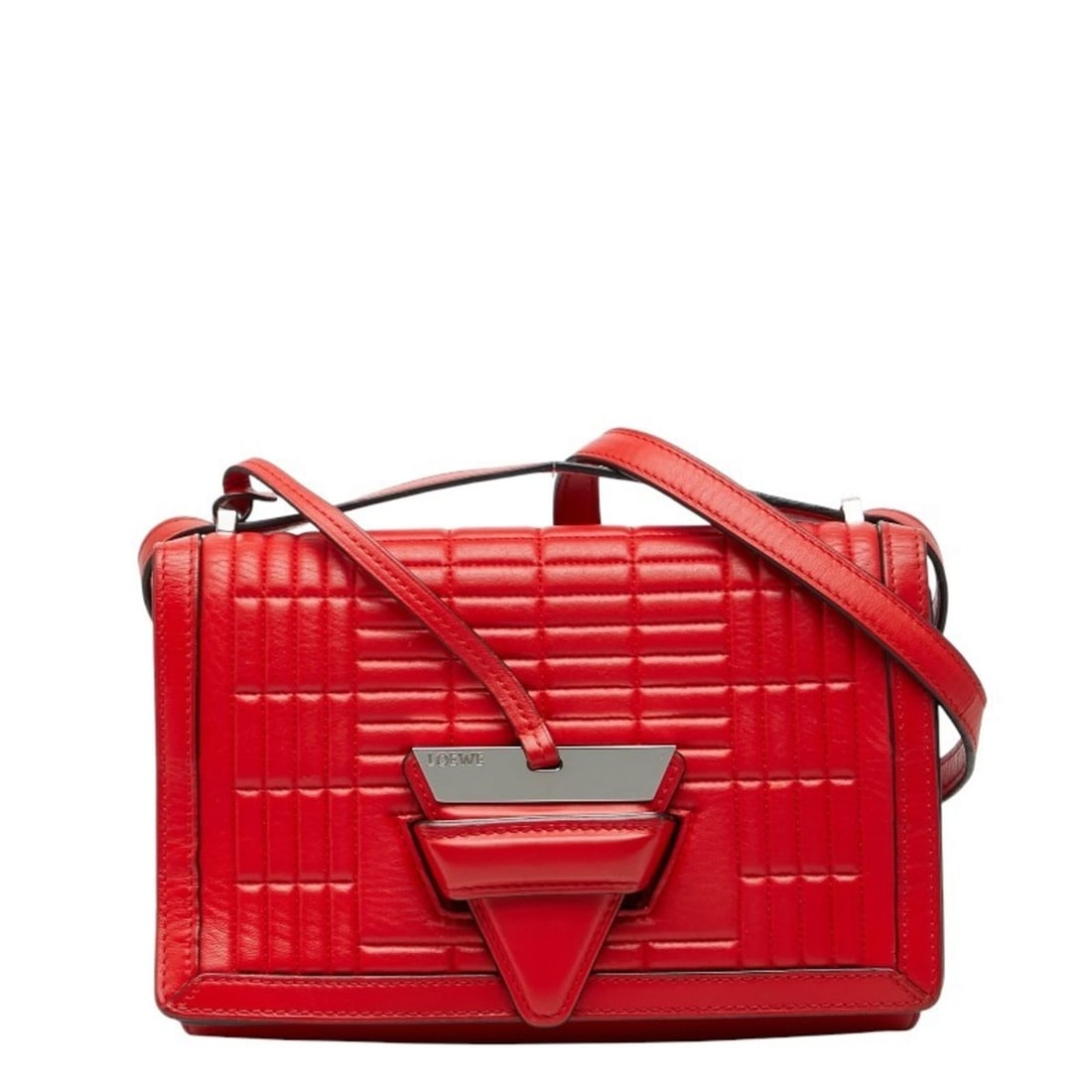 LOEWE Barcelona 23 Crossbody Shoulder Bag in Red Leather for Women (1 of 14)