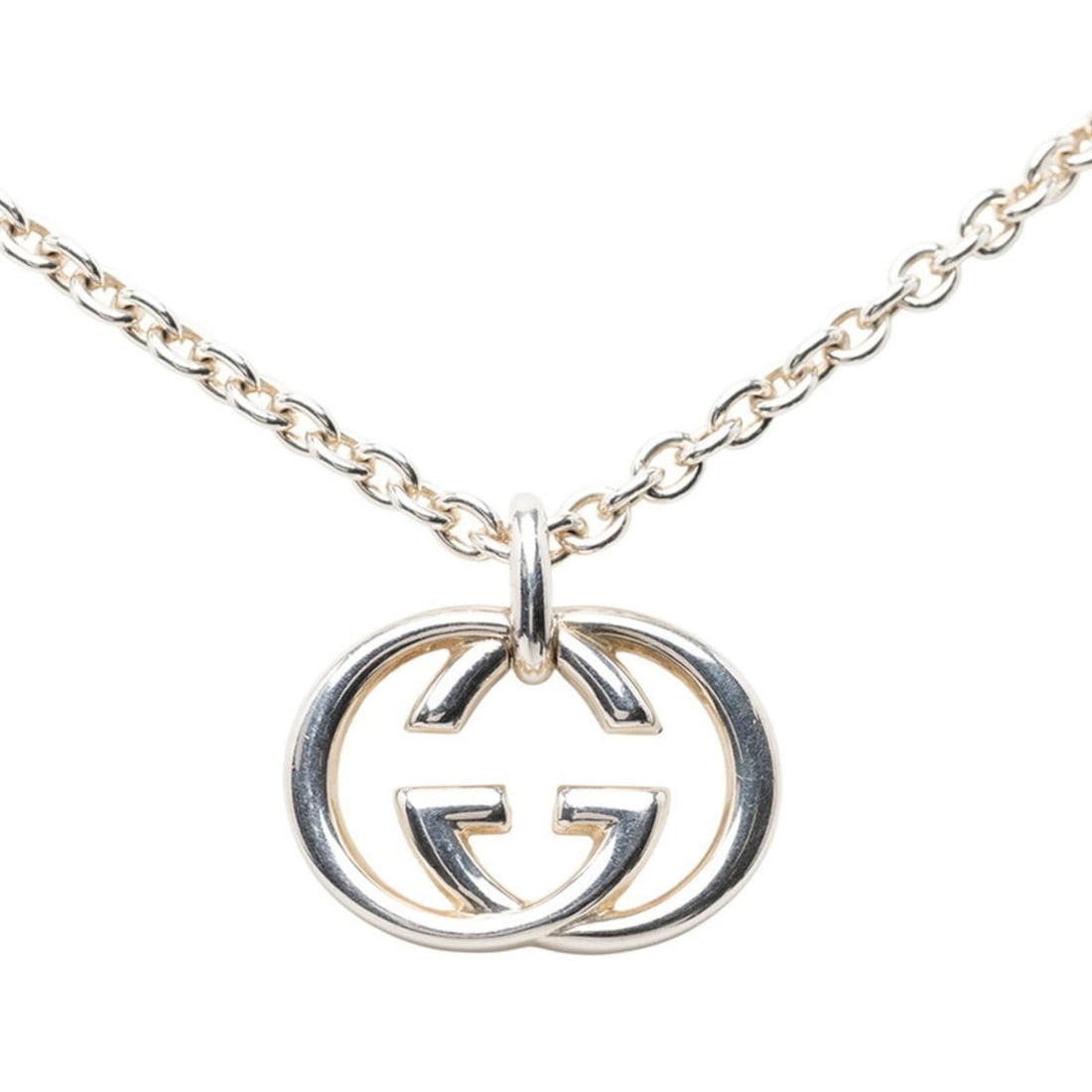 Gucci Interlocking G Chain Pendant Necklace in SV925 Silver for Women (1 of 10)