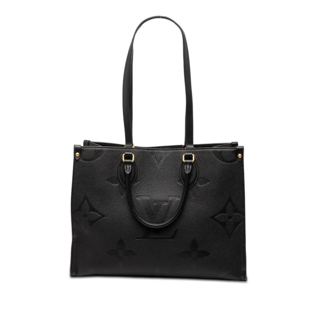 Louis Vuitton On the Go MM Tote Bag/Shoulder Bag M45595 Black Leather Women's LOUIS VUITTON (1 of 13)