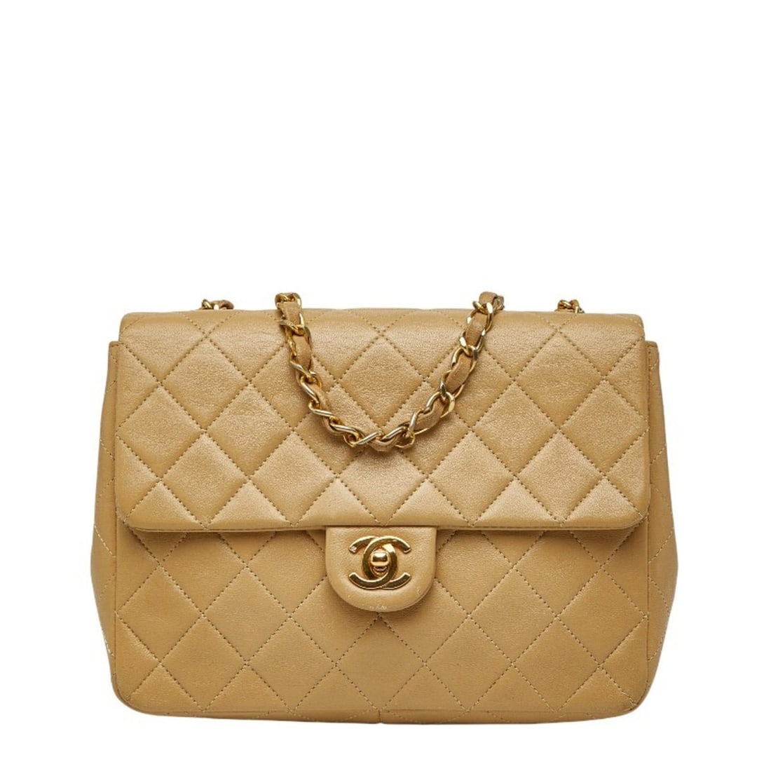 CHANEL Mini Matelasse 20 Chain Shoulder Bag in Beige Lambskin for Women (1 of 18)