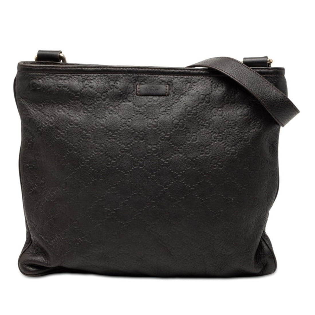 Gucci Guccissima Crossbody Shoulder Bag 201446 Dark Brown Leather Men's GUCCI (1 of 17)