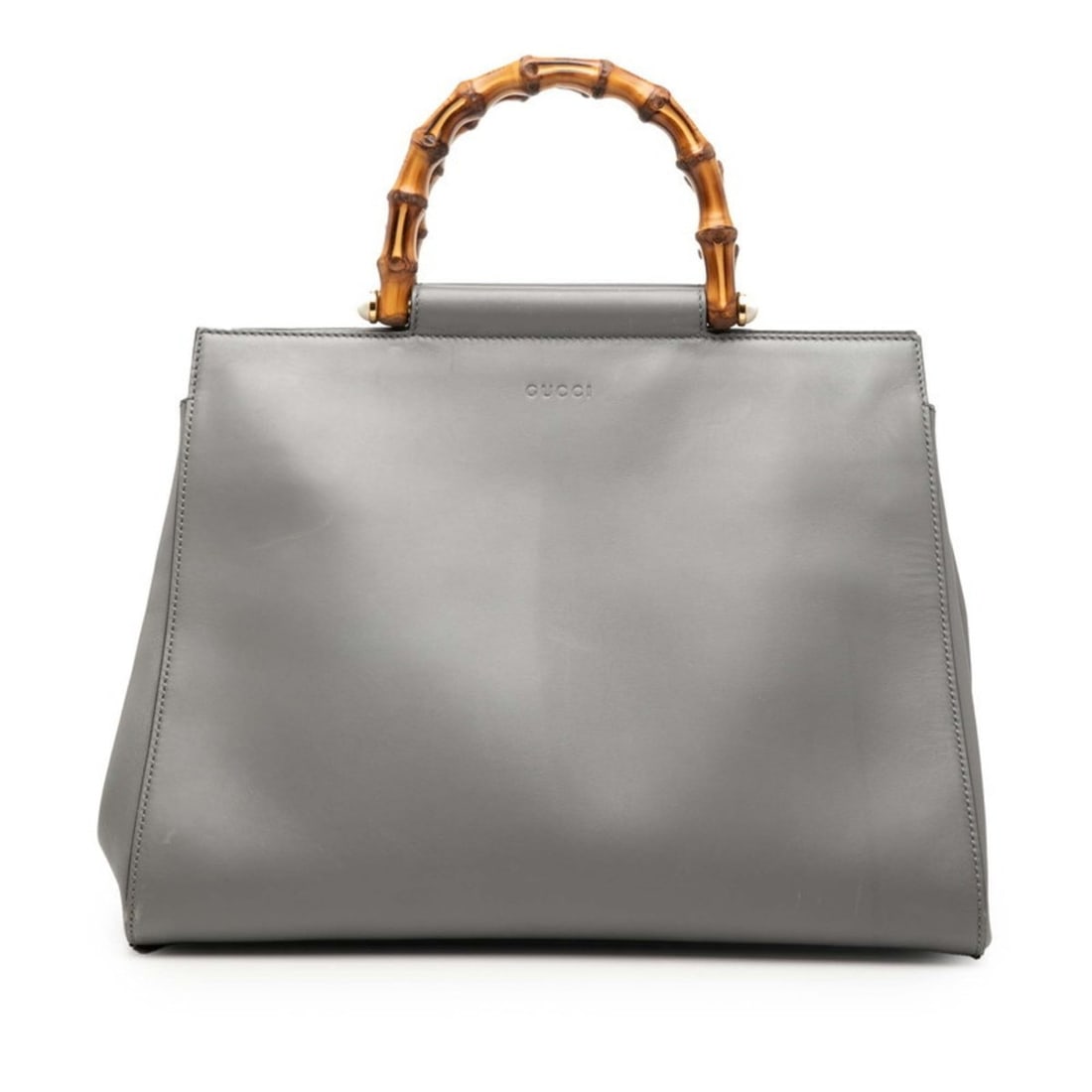 Gucci Bamboo Nymphea Medium Handbag 453766 Gray Leather Women's GUCCI (1 of 15)