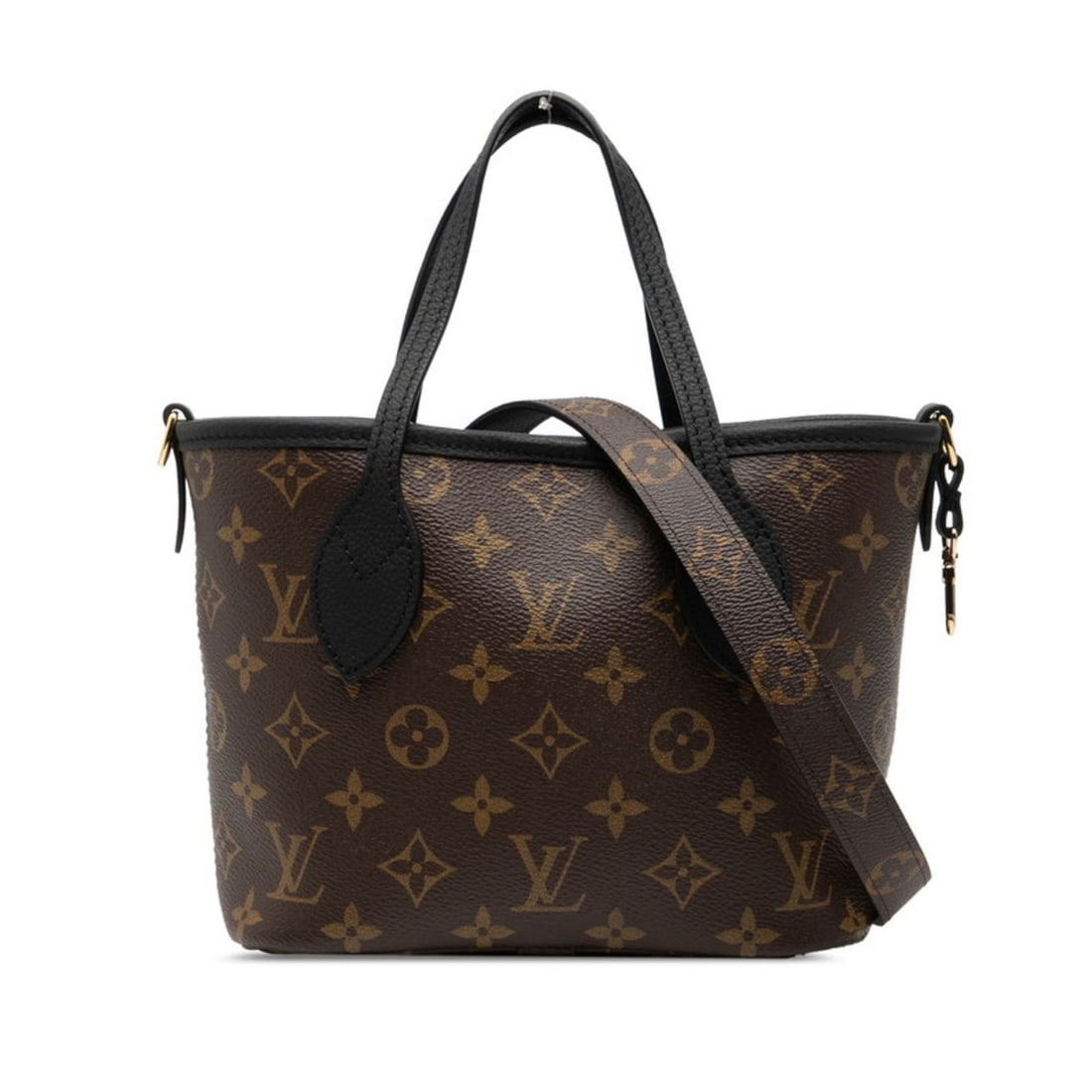 Louis Vuitton Monogram Neverfull Inside-Out BB Shoulder Bag/Handbag 2-Way M12099 Brown/Black Leather (1 of 10)