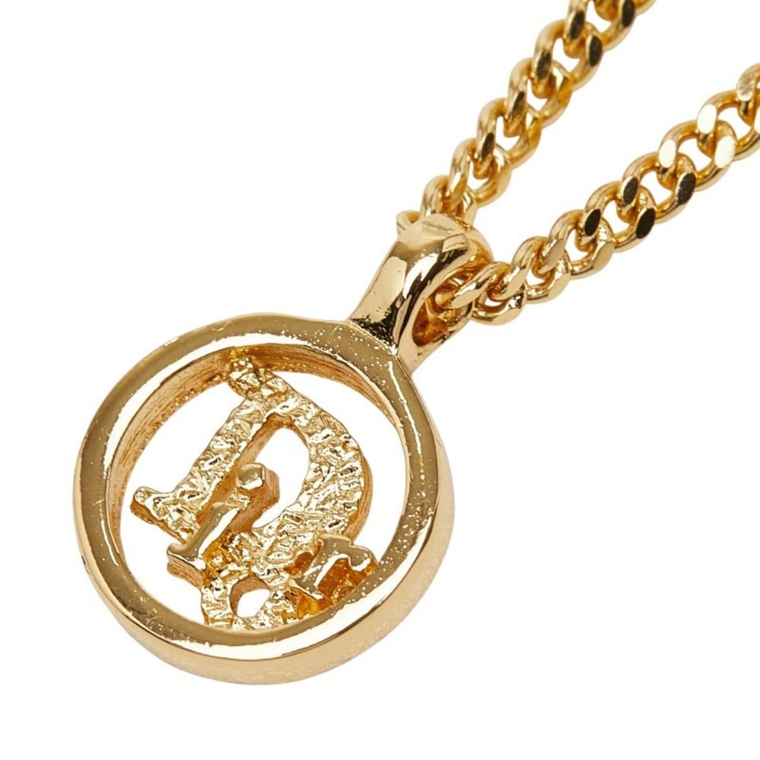 Christian Dior Dior Round Top Necklace Metal Women's: --- Catalog ---Category: SizePendant Size: 15.7mm x 11.2mm / 0.61'' x 0.44''Neck Circumference: 44.5 cm / 17.51''Category: DesignGender: WomenMaterial: MetalNecklace Type: NecklaceCategory: GeneralBra