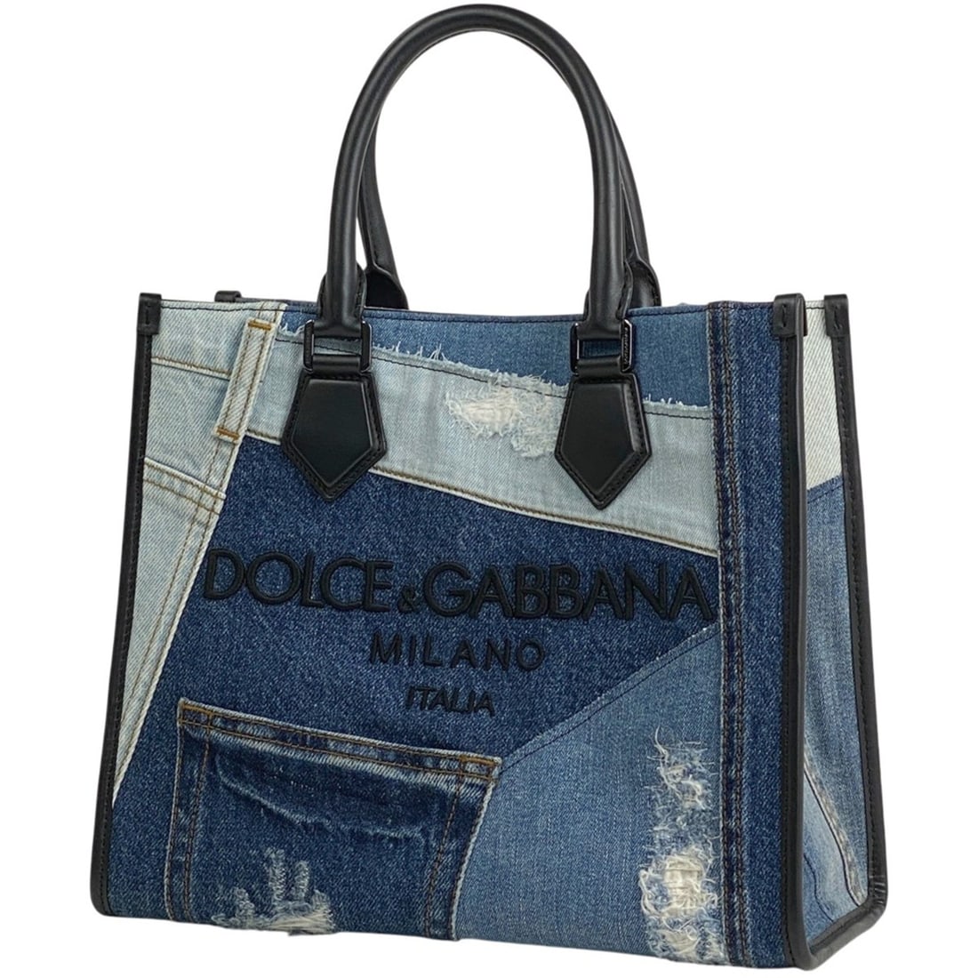 Dolce & Gabbana logo tote bag, 2-way shoulder bag/handbag, denim blue, women's: --- Catalog ---Category: SizeSize (HxWxD): 27cm x 31cm x 14cm / 10.62'' x 12.2'' x 5.51''Category: DesignType: Handbag, Shoulder bag, Tote bagColor: BlueGender: WomenMaterial: Denim Category: GeneralB