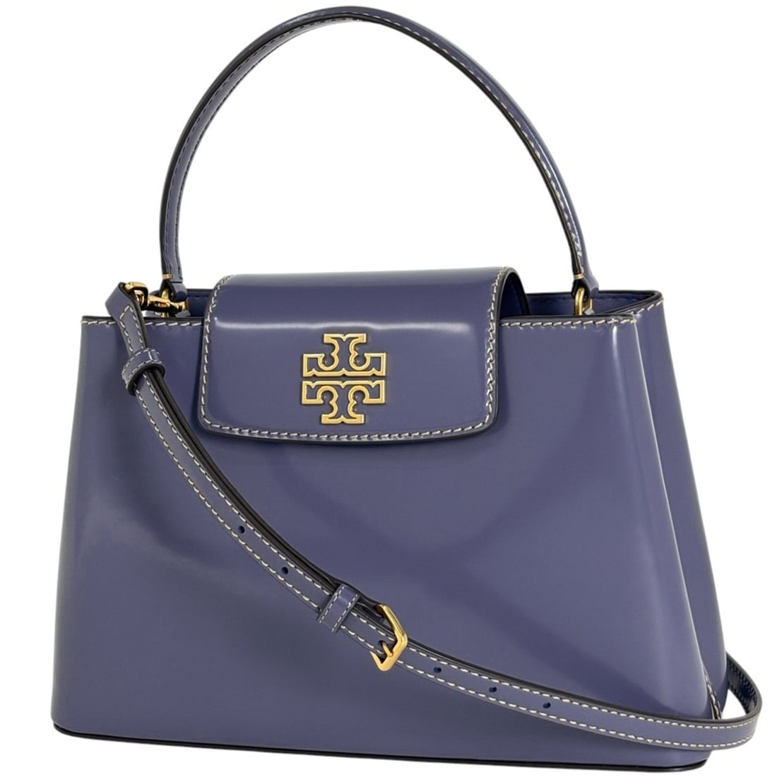 Tory Burch logo handbag, 2-way shoulder bag, leather, purple, for women: --- Catalog ---Category: SizeSize (HxWxD): 20cm x 30.5cm x 11cm / 7.87'' x 12'' x 4.33''Category: DesignType: Handbag, Shoulder bagColor: PurpleGender: WomenMaterial: Leather Category: GeneralBrand: T