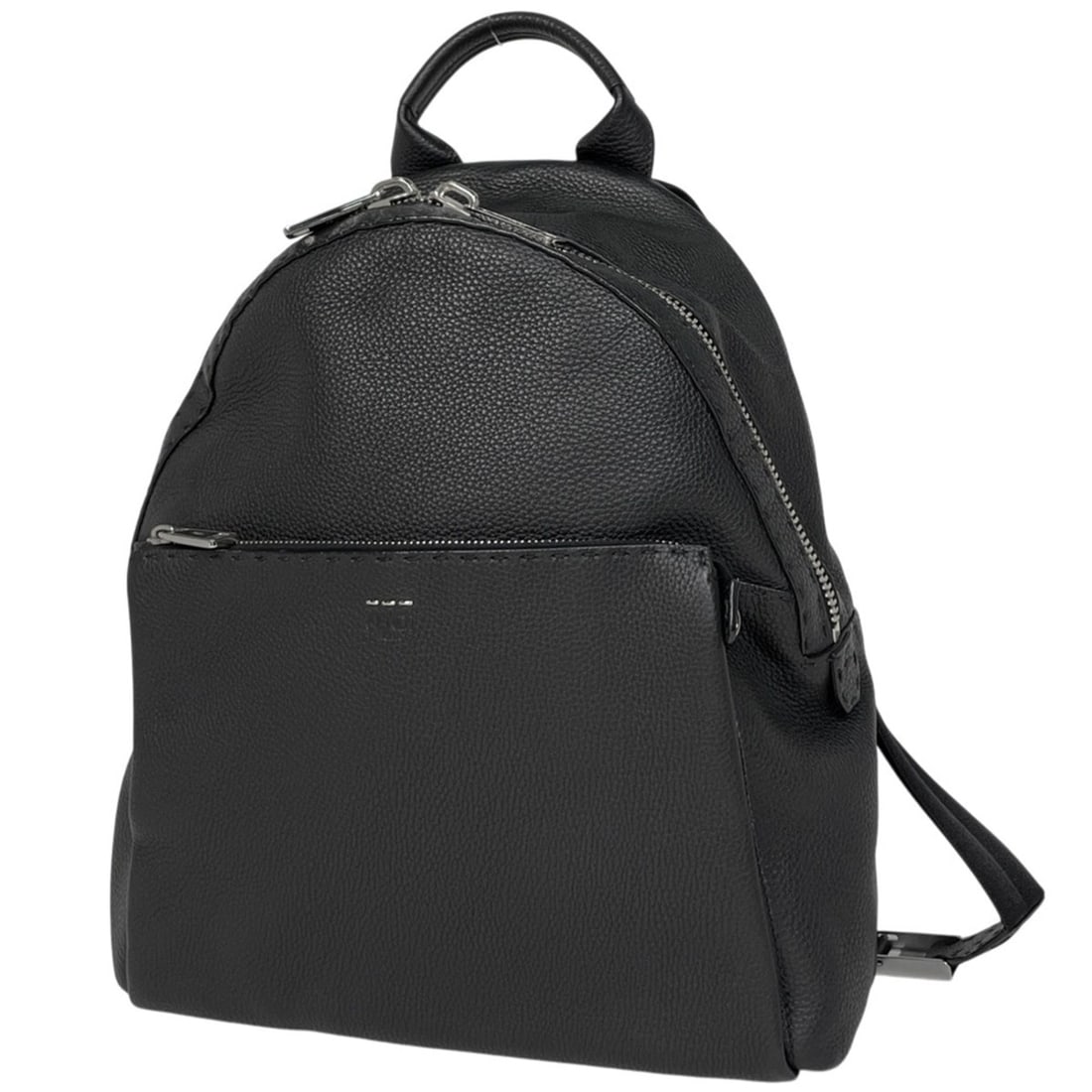 Fendi Selleria Backpack with Logo, Daypack, Leather, Black, 7VZ012, Women's (1 of 8)