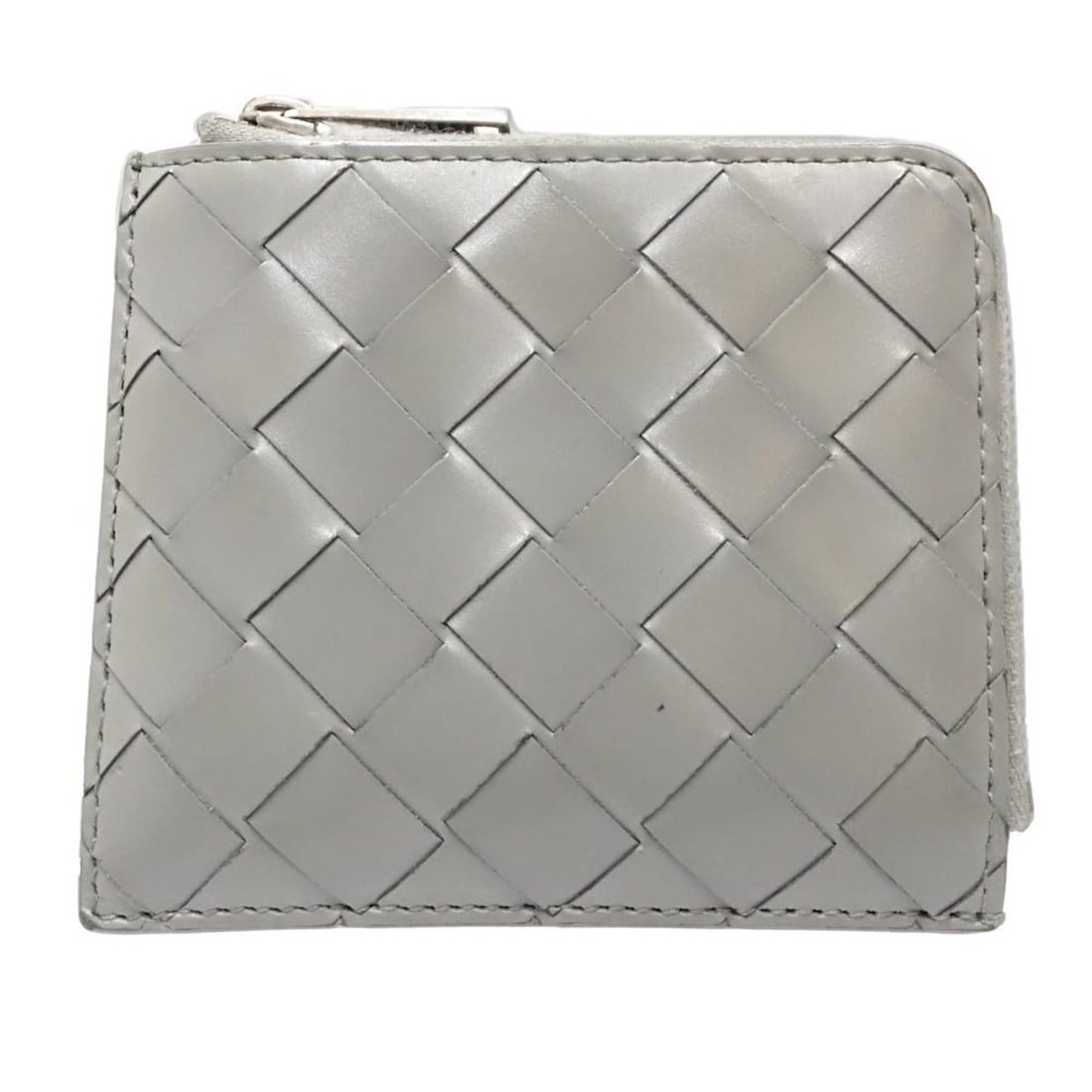 BOTTEGA VENETA Wallet/Coin Case 593216 Stamp Square Zip Around Wallet Intrecciato Women's 181911 (1 of 11)