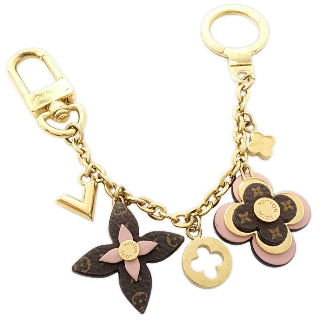 LOUIS VUITTON Louis Vuitton Key Ring M63086 Gibbousac Chêne Blooming Flower Gold Pink Women's: --- Catalog ---Category: DesignType: Key ChainColor: Gold, PinkGender: WomenMaterial: MetalCategory: GeneralMPN: M63086Brand: Louis Vuitton--- Item List ---Section: ConditionRanking: Rank A Used - A f