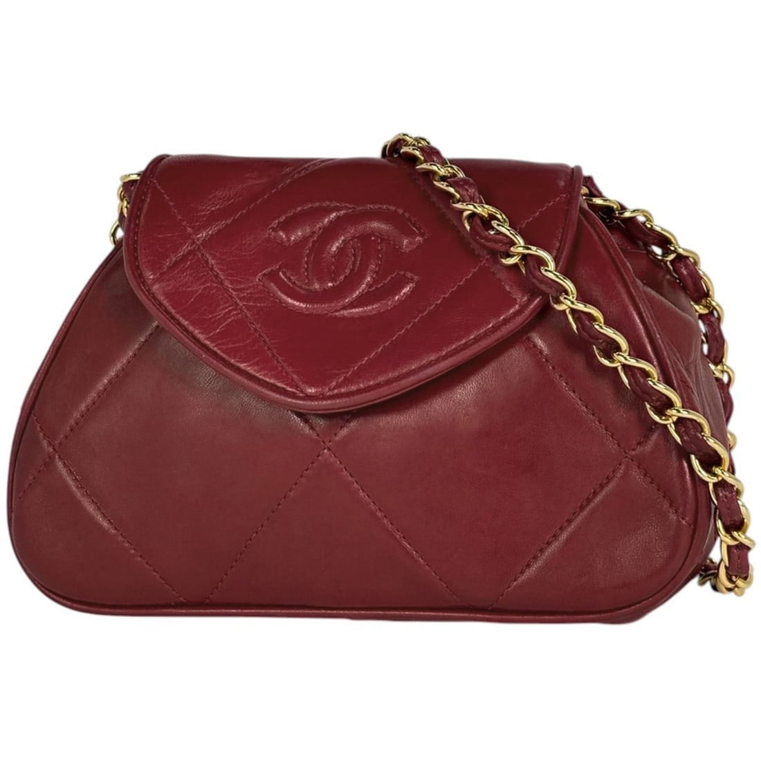 CHANEL Coco Mark Chain Shoulder Bag, Matelasse Mini Leather, Red, Women's: --- Catalog ---Category: SizeSize (HxWxD): 12.5cm x 18cm x 4.5cm / 4.92'' x 7.08'' x 1.77''Category: DesignType: Shoulder bagColor: Red colorGender: WomenMaterial: Leather Category: GeneralBrand: Chan