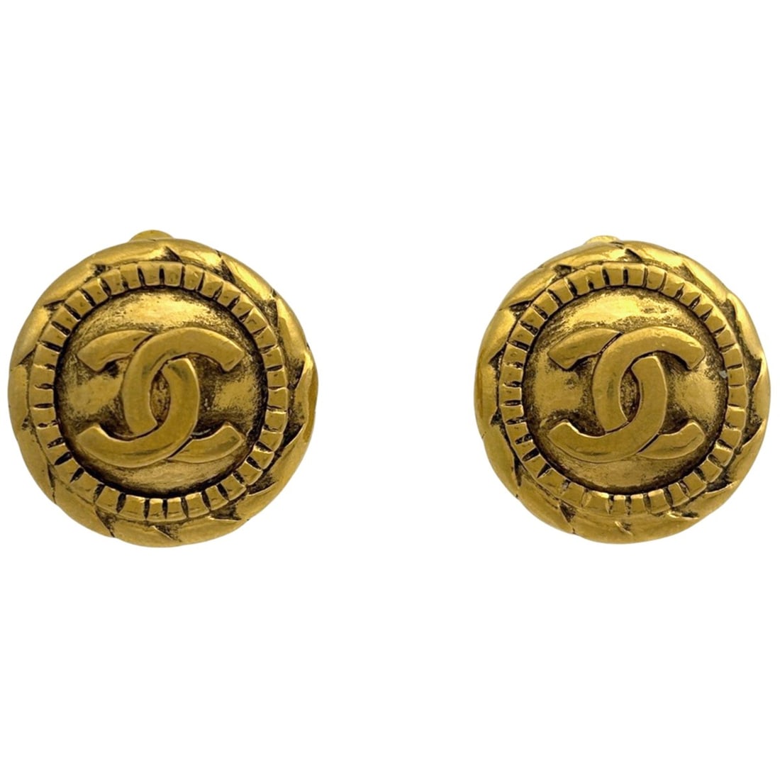 CHANEL Coco Mark Round Earrings, GP Gold, Women's: --- Catalog ---Category: SizeSize (HxWxD): 2.20mm x 2.20mm / 0.09'' x 0.09''Category: DesignColor: GoldGender: WomenCategory: GeneralBrand: Chanel--- Item List ---Section: ConditionRanking: Rank B Use