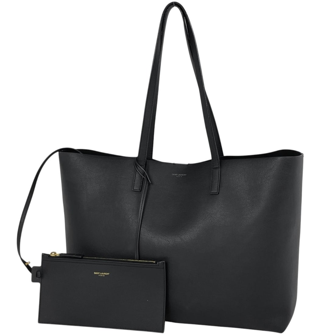 Saint Laurent logo tote bag, shoulder leather, black, women's: --- Catalog ---Category: SizeSize (HxWxD): 27.5cm x 35cm x 13cm / 10.82'' x 13.77'' x 5.11''Category: DesignType: Pouch, Shoulder bag, Tote bagColor: BlackGender: WomenMaterial: Leather Category: Gene
